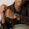 Orologio multifunzione Bennett in pelle nera