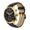 Orologio multifunzione Bennett in pelle nera
