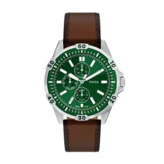 Orologio multifunzione Garrett in pelle marrone