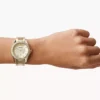 Orologio multifunzione Riley in acciaio inossidabile color oro