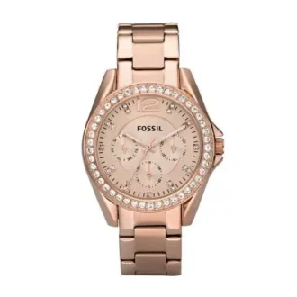 Orologio multifunzione Riley in acciaio inossidabile color oro rosa
