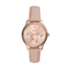 Orologio multifunzione Rye in pelle rosa