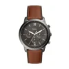 Orologio Neutra Chronograph in pelle color ambra