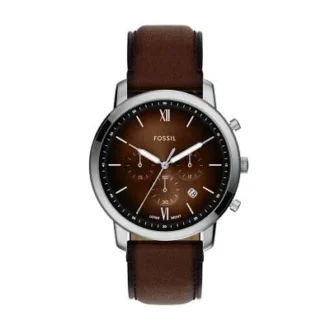 Orologio Neutra Chronograph in pelle marrone
