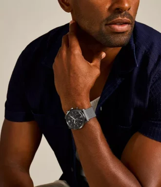 Orologio Neutra Chronograph Smoke con cinturino in acciaio inossidabile