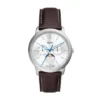 Orologio Neutra Moonphase multifunzione con cinturino in pelle marrone