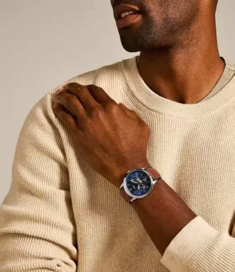 Orologio Neutra Moonphase multifunzione con cinturino in pelle marrone