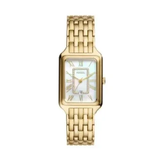 Orologio Raquel a tre lancette con datario in acciaio inossidabile color oro