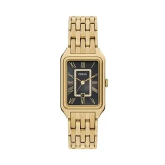 Orologio Raquel a tre lancette con datario in acciaio inossidabile color oro