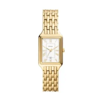 Orologio Raquel a tre lancette con datario in acciaio inossidabile color oro