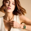 Orologio Raquel a tre lancette con datario in acciaio inossidabile color oro