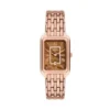 Orologio Raquel a tre lancette con datario in acciaio inossidabile color oro rosa