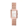Orologio Raquel a tre lancette con datario in acciaio inossidabile color oro rosa