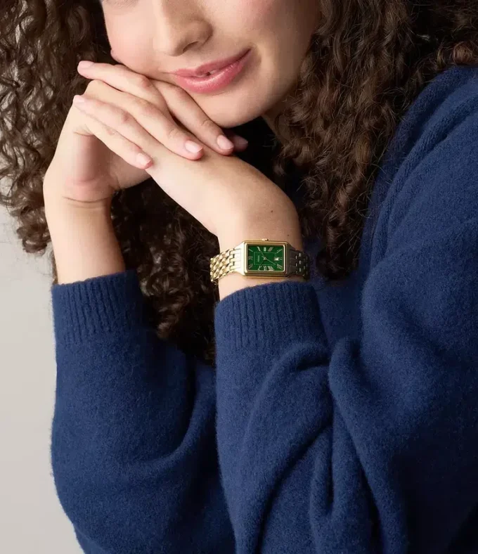 Orologio Raquel a tre lancette in acciaio inossidabile color oro