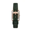 Orologio Raquel con tre lancette, datario e cinturino in pelle Croco LiteHide™ verde