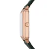 Orologio Raquel con tre lancette, datario e cinturino in pelle Croco LiteHide™ verde