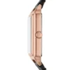 Orologio Raquel con tre lancette, datario e cinturino in pelle LiteHide™ nera