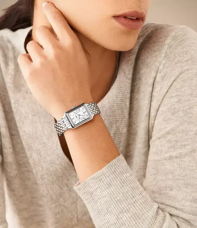 Orologio Raquel in acciaio inossidabile con tre lancette e datario