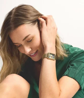 Orologio Raquel in acciaio inossidabile con tre lancette e datario