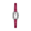 Orologio Raquel Mini a due lancette in pelle rosa