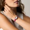 Orologio Raquel Mini a due lancette in pelle rosa