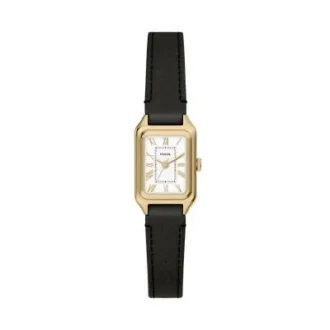 Orologio Raquel Mini a tre lancette in pelle nera