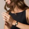 Orologio Raquel Mini a tre lancette in pelle nera