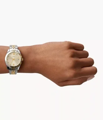 Orologio Scarlette a tre lancette con datario in acciaio inossidabile bicolore