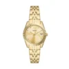 Orologio Scarlette a tre lancette con datario in acciaio inossidabile color oro