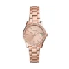 Orologio Scarlette a tre lancette con datario in acciaio inossidabile color oro rosa