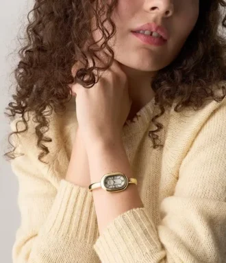 Orologio Sloan a tre lancette in acciaio inossidabile color oro