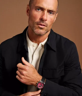 Orologio Sport Tourer Chronograph in pelle nera