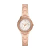 Orologio Stella a tre lancette con datario in acciaio inossidabile color oro rosa