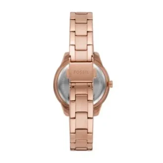 Orologio Stella a tre lancette con datario in acciaio inossidabile color oro rosa
