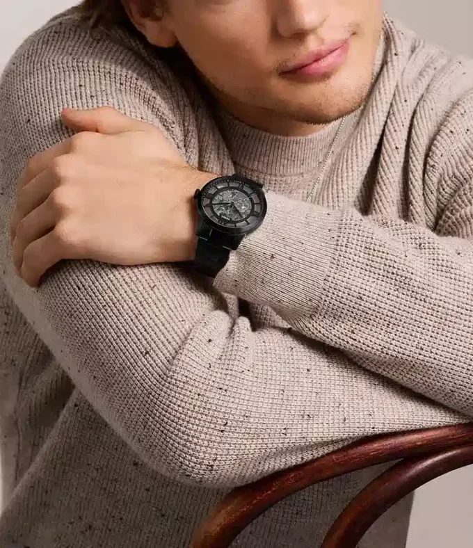 Orologio Townsman automatico in acciaio inossidabile nero