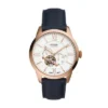 Orologio Townsman automatico in pelle blu navy