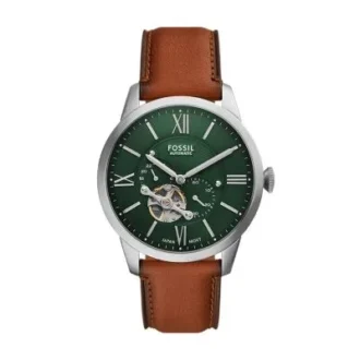 Orologio Townsman automatico in pelle marrone