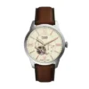 Orologio Townsman automatico in pelle marrone