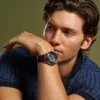 Orologio Townsman automatico in pelle marrone