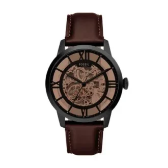 Orologio Townsman automatico in pelle marrone scuro