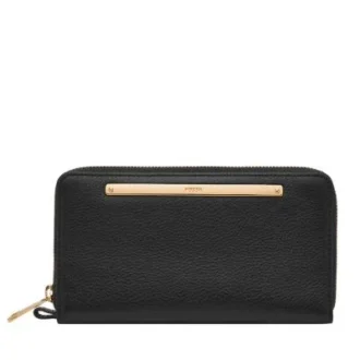 Portafoglio a busta con zip in pelle Liza