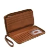 Portafoglio a busta con zip in pelle Liza