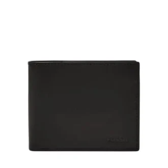 Portafoglio bifold in pelle Derrick con tasca portamonete grande e RFID