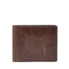 Portafoglio bifold in pelle Derrick con tasca portamonete grande e RFID