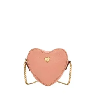 Portafoglio con zip superiore a forma di cuore