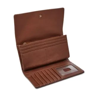 Portafoglio Logan in pelle con patta RFID