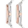 Set di orologi multifunzione bicolore in acciaio inossidabile per lui e per lei