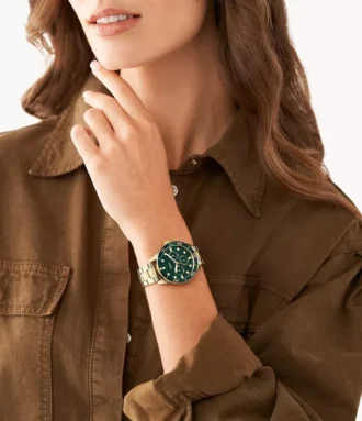 Set di orologi multifunzione in acciaio inossidabile color oro per lui e per lei