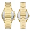 Set di orologi multifunzione in acciaio inossidabile color oro per lui e per lei