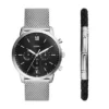 Set Neutra Chronograph con orologio e bracciale in acciaio inossidabile